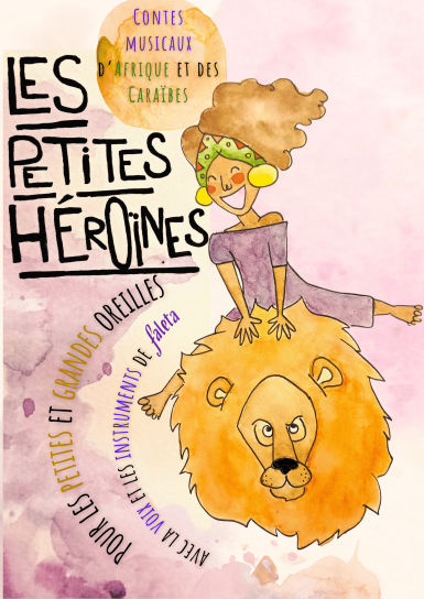 une fille fait suate-mouton sur la t&ecirc;te d'un lion
